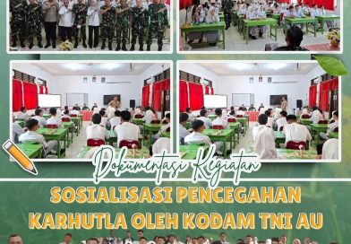 BERSAMA TNI AU, SISWA KELAS X SMADA SIAP JADI GARDA DEPAN CEGAH KARHUTLA