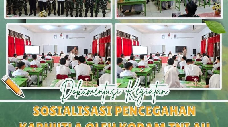 BERSAMA TNI AU, SISWA KELAS X SMADA SIAP JADI GARDA DEPAN CEGAH KARHUTLA