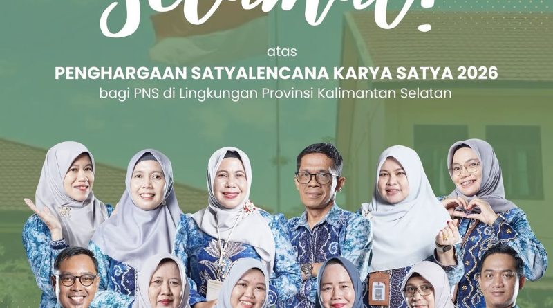 Penghargaan Satyalancana Karya Satya 2026 Guru dan Tenaga Kependidikan SMAN 2 Banjarbaru
